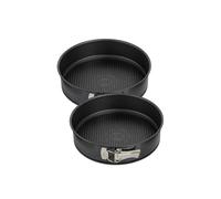 Zenker 9338050 - Set di 2 stampi a forma di mancato a cerniera, 26 cm x 26 x 6,5 cm, colore: Nero