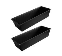Zenker 9914250 - Set di 2 stampi per torta, stampo rettangolare, 2 stampi rettangolari identici per torte, stampo rettangolare, acciaio, nero, 25,5 x 11,5 x 7 cm