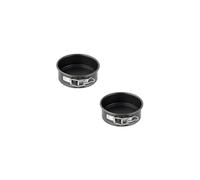 Zenker 9915950 - Set di 2 mini stampi per dolci, mini stampo rotondo, per torte, stampo per mancati, 2 stampi a cerniera, in acciaio inossidabile, nero, 12 x 12 x 4 cm