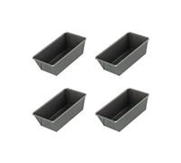 Zenker 9916250 - Set di 4 stampi per torta, 16 cm, stampo per torta, stampo per torte, stampo per brioche, stampo rettangolare pasticceria, stampo per pasticceria, acciaio, 16 x 8,5 x 5,5 cm