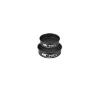 Zenker 9916550 - Set di 2 mini stampi da 16 cm e stampo da 18 cm, mini stampo rotondo, stampo a forma di mancato a cerniera, in acciaio inossidabile, nero, 16 cm e 18 cm