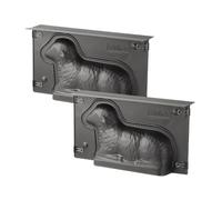 Zenker 9916850 - Set di 2 stampi 3D a forma di agnello pasquale, per torte pasquali, stampo per torte pasquali, stampo 3D, stampo lamala, acciaio, 27,5 x 15 x 6,5 cm