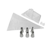 Zenker 9918250 - Set di 20 tasche a bussola con 3 bussole in plastica e 6 bussole in acciaio inox, tasca a bussola, utensile per pasticceria, tasca pasticceria, plastica, acciaio inox, 32 cm, bussole