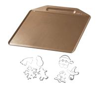 Zenker 9943950 - Teglia rettangolare con formine per biscotti natalizi, teglia da forno e formine in acciaio inox, teglia da forno per biscotti, teglia da forno, 35,9 x 32,8 x 2 cm