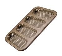 Zenker Mini teglia per baguette - Pirottini perforati per baguette croccanti - Rivestimento antiaderente che impedisce l'incollaggio - Resistente al calore fino a +230°C, 34 x 22 x 3 cm