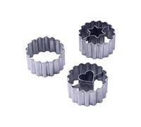 Zenker Set 3pz Tagliabiscotti Linzer Cuore e Stella in Acciaio Inossidabile, Formine per Biscotti, Utensili Pasticceria Professionali, per Dolci di Natale, Lavabili in Lavastoviglie
