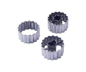 Zenker Set 3pz Tagliabiscotti Linzer Cuore e Stella in Acciaio Inossidabile, Formine per Biscotti, Utensili Pasticceria Professionali, per Dolci di Natale, Lavabili in Lavastoviglie