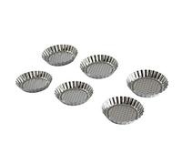 ZENKER Set 6 stampi mini crostatine Ø9,5 cm in Acciaio stagnato (colore: argento), quantità: 1 pezzo.