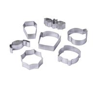 Zenker Set 7 Tagliabiscotti Halloween in Acciaio Inossidabile, Formine per Biscotti a Tema Zucca, Teschio, Lapide, Ragno, Pipistrello, Bara e Calderone, Lavabili in Lavastoviglie, varie dimensioni