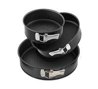 Zenker Set da 3 tortiere apribili con cerniera, materiale acciaio al carbonio, rivestimento antiaderente, base a nido d'ape, dimensioni Ø20, Ø24, Ø28 cm