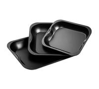 Zenker Set di 3 Rostiere teglie da forno, materiale acciaio al carbonio, rivestimento antiaderente, lavaggio a mano, dimensioni varie