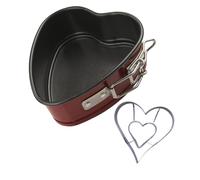 Zenker Set Mini Tortiera a Cerniera Cuore 10.5 cm Acciaio al Carbonio Antiaderente (230°C) + Tagliabiscotti Linzer Cuore 2-in-1 in Acciaio Inox, Perfetto per Dolci a tema