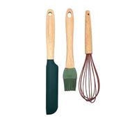 Zenker Set pasticceria 3 pezzi. 1 frusta rossa 29cm, 1 pennello 23cm, 1 spatola 30,5 cm, confezione natalizia