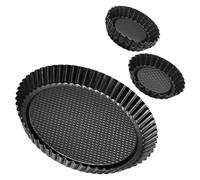 Zenker Set Stampo Torta e Crostata in Acciaio al Carbonio da 28 cm e 6 Mini Stampi 10 cm - Antiaderenti, Resistenti 230°C, per Crostate, Quiche e Tartellette, Ottima Conduzione Calore