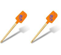 Zenker Spatola Leccapentole da cucina con decorazione Halloween, materiale parte funzionale in silicone e manico ergonomico in legno, dimensioni 28 x 6 cm (Confezione da 2)