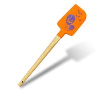 Zenker Spatola Leccapentole da cucina con decorazione Halloween, materiale parte funzionale in silicone e manico ergonomico in legno, dimensioni 28 x 6 cm