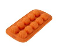 Zenker Stampo da forno in Silicone per Dolci, 10 Impronte a Forma di Mini Zucca di Halloween, Teglia da forno Resistente da -40°C a +230°C, Stampi per cioccolato Lavabile in Lavastoviglie
