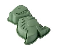 Zenker Stampo in silicone a forma di dinosauro, per feste di compleanno dei bambini, circa 24 x 16,5 x 5 cm, resistenza alla temperatura: da -40 °C a +230 °C, lavabile in lavastoviglie