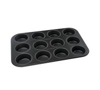 Zenker Stampo Muffin Black Metallic, 12 impronte Ø7 cm, Acciaio, Rivestimento antiaderente, Nero