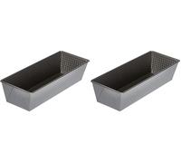 Zenker Stampo Plum Cake 30cm in acciaio al carbonio, rivestimento antiaderente Linea Black Metallic (Confezione da 2)