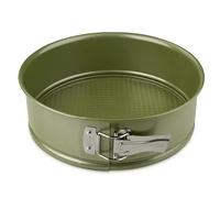 Zenker Stampo Tortiera Apribile a 1 Fondo con Cerniera Ø24 cm, in Acciaio Carbon Steel Rivestimento Antiaderente in Cera di Carnauba, Colore Verde Oliva, Linea Green Vision