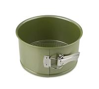 Zenker Stampo Tortiera Panettone Apribile a 1 Fondo con cerniera Ø18 x 10 cm Fetta Alta, in Acciaio Rivestimento Antiaderente in Cera di Carnauba, Colore Verde Oliva, Linea Green Vision