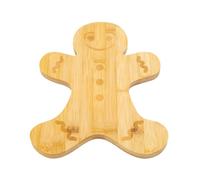 Zenker Tagliere di Natale in Legno di Bambù 100% Certificato FSC - Design Gingerbread 31x23 cm - Vassoio da portata ideale per Antipasti, Salumi, Formaggi e Dolci Natalizi