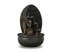 Zen'Light - Fontana Buddha Grace, in resina/bronzo, 26 x 26 x 40 cm