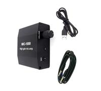 Zenlir 1 Set MIC-1000 Ad Alta Sensibilità 1000 Guadagnato Amplificatore Porta Suono Per Dispositivi Mobili Utilizzando 3.5mm Microfoni A Condensatore Amplificatore Audio Portatile Con ALC Controllo