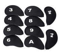 Zenlir 10 pezzi testa di ferro da golf con numero di golf spessa testa di ricambio copertura protettiva facile da usare