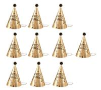Zenlir 10PCS Hot Stamping Cono Compleanno Cappello Antiscivolo Design Copricapo con Decorazione Morbida Bambini Adulti Genitore Bambino Festa Cappello