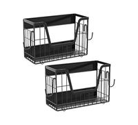 Zenlir 2 Pcs Pieghevole Metallo A Cesta Per Cesto Scaffale Frutta E Bidoni Della Cipolla Frigorifero Cesto Magnetico A Rack Frigorifero