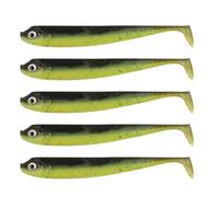 Zenlir 5 pezzi T Tail Soft Baits 9,5 cm Walleye esche artificiali da pesca Premium Sinking Design Realistico Nuoto Azione Realistica Esche di azione di nuoto