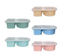 Zenlir 5lots, contenitore per alimenti a prova di perdite, in silicone, portatile, per viaggi, palestra, attività all'aperto, compatte, contenitore per alimenti