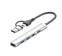 Zenlir Adattatori hub USB C in lega di alluminio per laptop con trasferimento veloce e protezioni da sovraccarichi, hub USB C con trasferimento dati