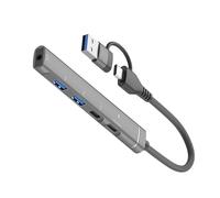 Zenlir Adattatori hub USB C in lega di alluminio per laptop con trasferimento veloce e protezioni da sovraccarichi, hub USB C con trasferimento dati