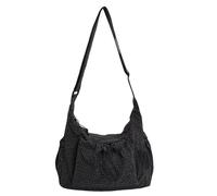 Zenlir Borsa a tracolla alla moda con cinturino rinforzato resistente all'usura tessuto multiuso Carryall per pendolarismo, shopping, viaggio borsa a tracolla, Nero , One Size
