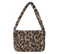 Zenlir Borsa a tracolla alla moda in pelliccia sintetica, design leggero, ergonomica, per il massimo comfort durante i viaggi, per pendolari, borsa a tracolla alla moda in peluche, Marrone, One Size