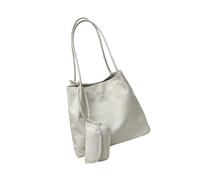 Zenlir Borsa a tracolla da donna in pelle alla moda con mini portamonete staccabili borse alla moda e borse sotto le ascelle borsa a tracolla con manico superiore, bianco, One Size