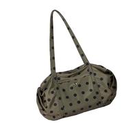 Zenlir Borsa a tracolla in nylon di grande capacità leggera ascellare con design a pois per le donne casual uso quotidiano spalla casual, Verde, One Size