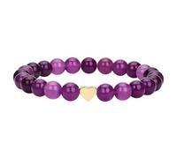 Zenlir Bracciale Elasticizzato Con Ciondolo D'amore Rotondo Lucido Con Perline Gioielli Per Occasioni Casual O Formali Bracciale Elasticizzato Da Indossare Tutti I Giorni