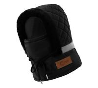 Zenlir Cappello elastico con scaldacollo foderato in pile per sci, escursionismo e spostamenti quotidiani attività all'aperto, copricapo invernale unisex, Nero , Taglia unica