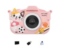 Zenlir Childrens Digital Camera with 32G Memory Card Connector Double Camera Focusing Creative Photo Frames Kids