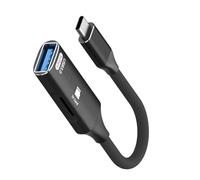 Zenlir Convertitore USB C intrecciato in nylon con lettore di schede di tipo generale per smartphone tablet Espansione di archiviazione esterna USB OTG