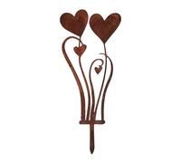 Zenlir Cuore Fiore Metallo Yard Palo Tipo Pesante Antiruggine Semplice Installazione Giardino Scultura Decorazione Durevole Ferro Cuore Giardino Statua