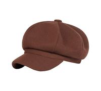 Zenlir Morbido e caldo berretto invernale da pittori con cappello da tassista in cotone colorato per donne abbigliamento casual essenziale per tutti i giorni cappello da donna in cotone, Marrone, I