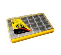 Zenlir Scatola per attrezzatura da pesca, organizer con divisori rimovibili, vassoio portatile per esche