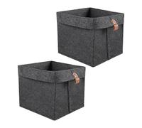 Zenlir Set di 2 cubi pieghevoli in feltro da 12 l, per giocattoli e articoli vari per bambini. Design robusto e portatile.