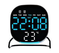 Zenlir Sveglia digitale per camera da letto scrivania per soggiorno camera da letto con luce notturna dimmer temperatura data giorno della settimana sveglia digitale