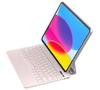 ZENLU Custodia per iPad di 10a generazione con tastiera rosa, touchpad multi-touch, schermo di alimentazione, supporto cantilever galleggiante, pelle sintetica di alta qualità, tastiera magica sottile